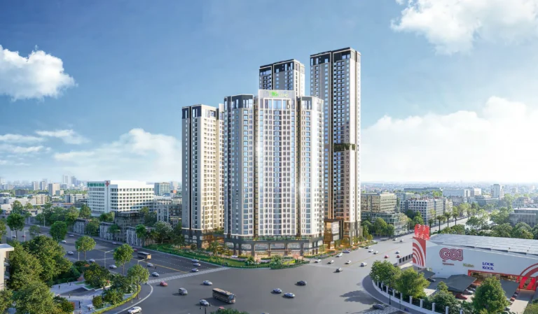 Green Skyline 四棟大樓與周邊街景(開發商示意圖)
