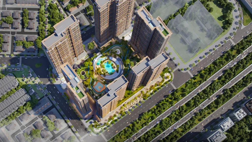 Imperia Sky Park 全區俯瞰（開發商示意圖）