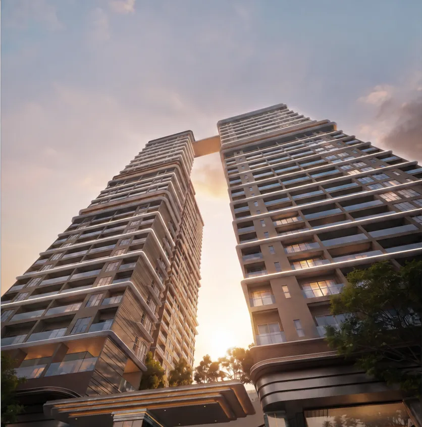 Maison Privée 雙塔夕陽外觀（開發商示意圖）