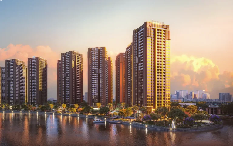 The Privé 河畔大樓夕陽外觀(開發商示意圖)